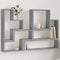 vidaXL - Wandschap - 96x12x64 - cm - bewerkt - hout - grijs - sonoma - eikenkleurig