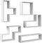 vidaXL - Wandschap - 96x12x64 - cm - bewerkt - hout - wit