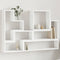 vidaXL - Wandschap - 96x12x64 - cm - bewerkt - hout - wit