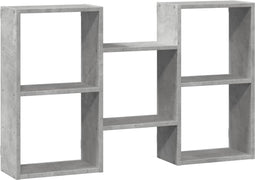 vidaXL - Wandschap - 96x18x60 - cm - bewerkt - hout - betongrijs