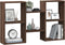 vidaXL - Wandschap - 96x18x60 - cm - bewerkt - hout - bruin - eikenkleurig
