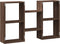 vidaXL - Wandschap - 96x18x60 - cm - bewerkt - hout - bruin - eikenkleurig