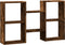 vidaXL - Wandschap - 96x18x60 - cm - bewerkt - hout - gerookt - eikenkleurig