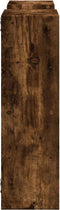vidaXL - Wandschap - 96x18x60 - cm - bewerkt - hout - gerookt - eikenkleurig