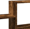 vidaXL - Wandschap - 96x18x60 - cm - bewerkt - hout - gerookt - eikenkleurig