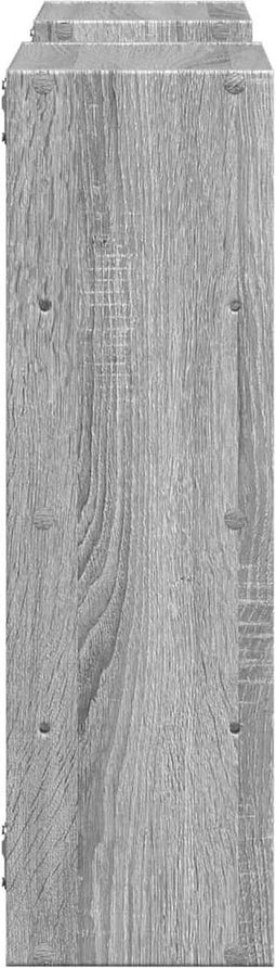 vidaXL - Wandschap - 96x18x60 - cm - bewerkt - hout - grijs - sonoma - eikenkleurig