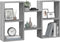 vidaXL - Wandschap - 96x18x60 - cm - bewerkt - hout - grijs - sonoma - eikenkleurig