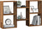 vidaXL - Wandschap - 96x18x60 - cm - bewerkt - hout - oud - houtkleurig