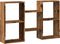vidaXL - Wandschap - 96x18x60 - cm - bewerkt - hout - oud - houtkleurig