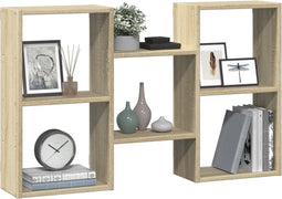 vidaXL - Wandschap - 96x18x60 - cm - bewerkt - hout - sonoma - eikenkleurig