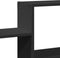 vidaXL - Wandschap - 96x18x60 - cm - bewerkt - hout - zwart