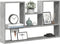 vidaXL - Wandschap - 99x15x60 - cm - bewerkt - hout - betongrijs