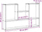 vidaXL - Wandschap - 99x15x60 - cm - bewerkt - hout - betongrijs