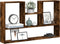vidaXL - Wandschap - 99x15x60 - cm - bewerkt - hout - gerookt - eikenkleurig