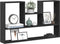 vidaXL - Wandschap - 99x15x60 - cm - bewerkt - hout - zwart