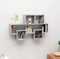 vidaXL - Wandschap - auto-vormig - 82x15x51 - cm - spaanplaat - betongrijs