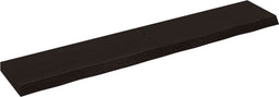 vidaXL - Wandschap - behandeld - massief - eikenhout - donkerbruin