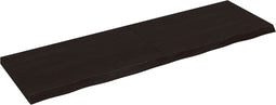 vidaXL - Wandschap - behandeld - massief - eikenhout - donkerbruin