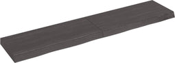 vidaXL - Wandschap - behandeld - massief - eikenhout - donkerbruin