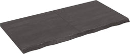 vidaXL - Wandschap - behandeld - massief - eikenhout - donkerbruin