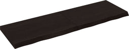 vidaXL - Wandschap - behandeld - massief - eikenhout - donkerbruin