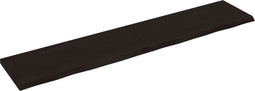 vidaXL - Wandschap - behandeld - massief - eikenhout - donkerbruin