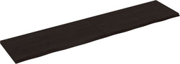 vidaXL - Wandschap - behandeld - massief - eikenhout - donkerbruin