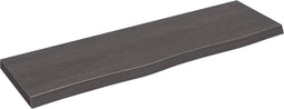 vidaXL - Wandschap - behandeld - massief - eikenhout - donkerbruin