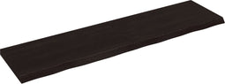 vidaXL - Wandschap - behandeld - massief - eikenhout - donkerbruin
