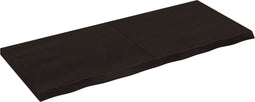 vidaXL - Wandschap - behandeld - massief - eikenhout - donkerbruin