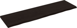 vidaXL - Wandschap - behandeld - massief - eikenhout - donkerbruin