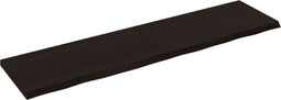 vidaXL - Wandschap - behandeld - massief - eikenhout - donkerbruin
