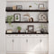 vidaXL - Wandschap - behandeld - massief - eikenhout - donkerbruin