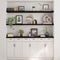 vidaXL - Wandschap - behandeld - massief - eikenhout - donkerbruin