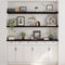 vidaXL - Wandschap - behandeld - massief - eikenhout - donkerbruin
