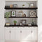 vidaXL - Wandschap - behandeld - massief - eikenhout - donkerbruin