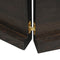 vidaXL - Wandschap - behandeld - massief - eikenhout - donkerbruin