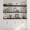 vidaXL - Wandschap - behandeld - massief - eikenhout - donkerbruin