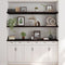 vidaXL - Wandschap - behandeld - massief - eikenhout - donkerbruin