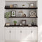 vidaXL - Wandschap - behandeld - massief - eikenhout - donkerbruin