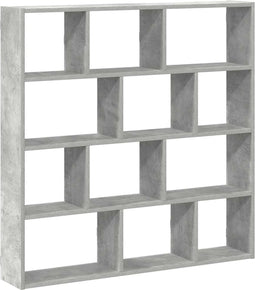 vidaXL - Wandschap - kubus - 12 - vakken - bewerkt - hout - betongrijs