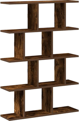 vidaXL - Wandschap - kubus - 12 - vakken - bewerkt - hout - gerookt - eikenkleurig