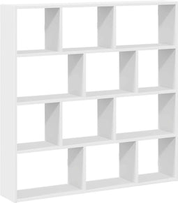 vidaXL - Wandschap - kubus - 12 - vakken - bewerkt - hout - wit