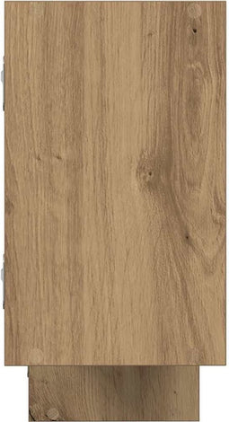 vidaXL - Wandschap - kubus - 5 - vakken - bewerkt - hout - artisanaal - eikenkleurig