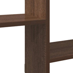 vidaXL - Wandschap - kubus - 5 - vakken - bewerkt - hout - bruin - eikenkleur