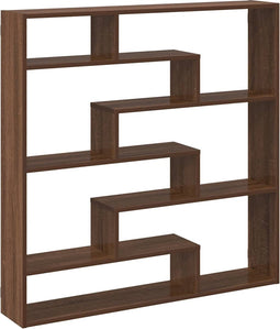 vidaXL - Wandschap - kubus - 7 - vakken - bewerkt - hout - bruin - eikenkleur