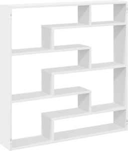 vidaXL - Wandschap - kubus - 7 - vakken - bewerkt - hout - wit
