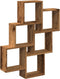 vidaXL - Wandschap - kubus - 78x15x93 - cm - bewerkt - hout - oud - houtkleurig
