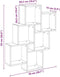 vidaXL - Wandschap - kubus - 78x15x93 - cm - bewerkt - hout - oud - houtkleurig