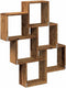 vidaXL - Wandschap - kubus - 78x15x93 - cm - bewerkt - hout - oud - houtkleurig
